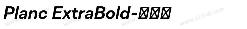 Planc ExtraBold字体转换